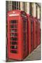 England, Cambridgeshire, Cambridge, Traditional Red Telephone Boxes-Steve Vidler-Mounted Photographic Print