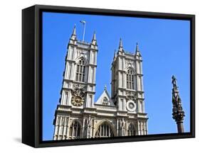 England, Central London, City of Westminster. Western Facade of Westminster Abbey-Pamela Amedzro-Framed Stretched Canvas