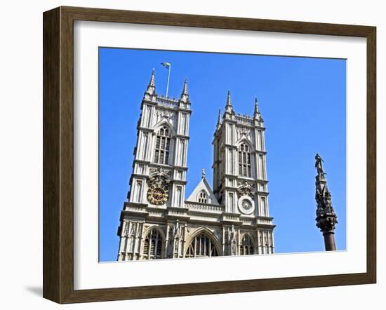 England, Central London, City of Westminster. Western Facade of Westminster Abbey-Pamela Amedzro-Framed Photographic Print