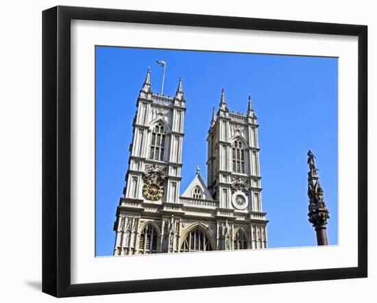 England, Central London, City of Westminster. Western Facade of Westminster Abbey-Pamela Amedzro-Framed Photographic Print