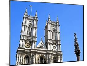 England, Central London, City of Westminster. Western Facade of Westminster Abbey-Pamela Amedzro-Mounted Photographic Print