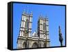 England, Central London, City of Westminster. Western Facade of Westminster Abbey-Pamela Amedzro-Framed Stretched Canvas