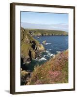 England, Cornwall; Hell's Mouth on the Wild Stretch of Coast Between Portreath and Hayle-Will Gray-Framed Photographic Print