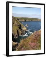 England, Cornwall; Hell's Mouth on the Wild Stretch of Coast Between Portreath and Hayle-Will Gray-Framed Photographic Print