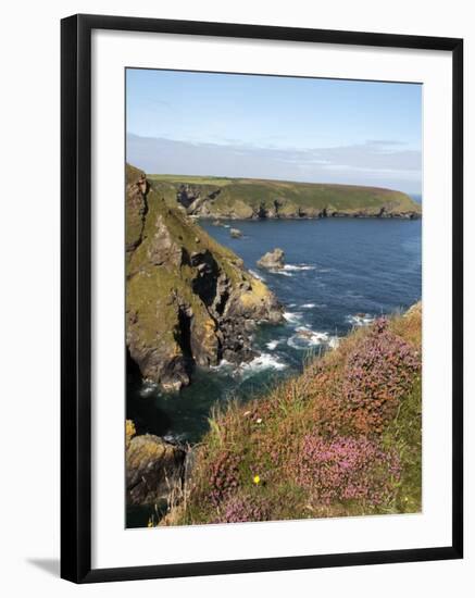 England, Cornwall; Hell's Mouth on the Wild Stretch of Coast Between Portreath and Hayle-Will Gray-Framed Photographic Print