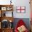 England Country Flag - Barnwood Painting-Lantern Press-Art Print displayed on a wall