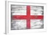 England Country Flag - Barnwood Painting-Lantern Press-Framed Art Print