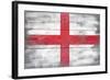 England Country Flag - Barnwood Painting-Lantern Press-Framed Art Print