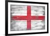 England Country Flag - Barnwood Painting-Lantern Press-Framed Premium Giclee Print