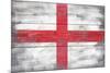 England Country Flag - Barnwood Painting-Lantern Press-Mounted Premium Giclee Print