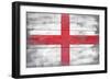 England Country Flag - Barnwood Painting-Lantern Press-Framed Art Print