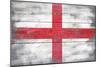 England Country Flag - Barnwood Painting-Lantern Press-Mounted Art Print