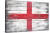 England Country Flag - Barnwood Painting-Lantern Press-Stretched Canvas