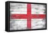 England Country Flag - Barnwood Painting-Lantern Press-Framed Stretched Canvas