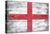 England Country Flag - Barnwood Painting-Lantern Press-Stretched Canvas