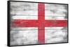 England Country Flag - Barnwood Painting-Lantern Press-Framed Stretched Canvas