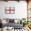 England Country Flag - Barnwood Painting-Lantern Press-Stretched Canvas displayed on a wall