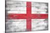 England Country Flag - Barnwood Painting-Lantern Press-Stretched Canvas