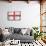 England Country Flag - Barnwood Painting-Lantern Press-Art Print displayed on a wall