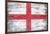 England Country Flag - Barnwood Painting-Lantern Press-Framed Art Print