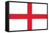England Country Flag - Letterpress-Lantern Press-Framed Stretched Canvas