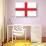 England Country Flag - Letterpress-Lantern Press-Art Print displayed on a wall