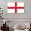 England Country Flag - Letterpress-Lantern Press-Art Print displayed on a wall