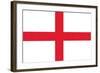 England Country Flag - Letterpress-Lantern Press-Framed Art Print