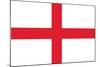 England Country Flag - Letterpress-Lantern Press-Mounted Art Print