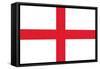 England Country Flag - Letterpress-Lantern Press-Framed Stretched Canvas