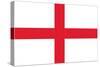 England Country Flag - Letterpress-Lantern Press-Stretched Canvas