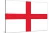 England Country Flag - Letterpress-Lantern Press-Stretched Canvas