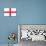 England Country Flag - Letterpress-Lantern Press-Art Print displayed on a wall