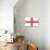 England Country Flag - Letterpress-Lantern Press-Art Print displayed on a wall