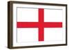 England Country Flag - Letterpress-Lantern Press-Framed Art Print