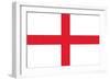 England Country Flag - Letterpress-Lantern Press-Framed Art Print