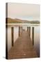 England, Cumbria, Lake District, Derwentwater, Wooden Jetty-Steve Vidler-Stretched Canvas