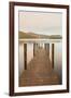 England, Cumbria, Lake District, Derwentwater, Wooden Jetty-Steve Vidler-Framed Photographic Print