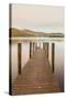 England, Cumbria, Lake District, Derwentwater, Wooden Jetty-Steve Vidler-Stretched Canvas