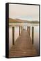 England, Cumbria, Lake District, Derwentwater, Wooden Jetty-Steve Vidler-Framed Stretched Canvas