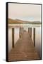 England, Cumbria, Lake District, Derwentwater, Wooden Jetty-Steve Vidler-Framed Stretched Canvas