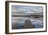 England, Cumbria, Lake District, Windermere, Wooden Jetty-Steve Vidler-Framed Photographic Print