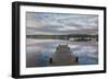 England, Cumbria, Lake District, Windermere, Wooden Jetty-Steve Vidler-Framed Photographic Print