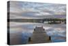 England, Cumbria, Lake District, Windermere, Wooden Jetty-Steve Vidler-Stretched Canvas