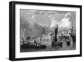 England, Devonport, 1832-T. Allom-Framed Art Print