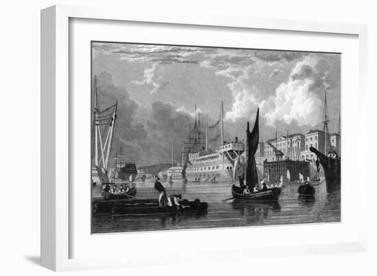 England, Devonport, 1832-T. Allom-Framed Art Print