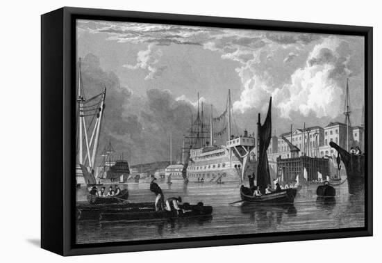England, Devonport, 1832-T. Allom-Framed Stretched Canvas