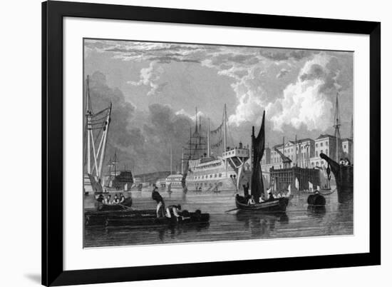 England, Devonport, 1832-T. Allom-Framed Art Print