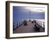 England, Dorset, Swanage; Sunrise from the Banjo Jetty at Swanage, with the Isle of Wight-Katie Garrod-Framed Photographic Print