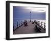 England, Dorset, Swanage; Sunrise from the Banjo Jetty at Swanage, with the Isle of Wight-Katie Garrod-Framed Photographic Print